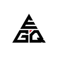 EGQ triangle letter logo design with triangle shape. EGQ triangle logo design monogram. EGQ triangle vector logo template with red color. EGQ triangular logo Simple, Elegant, and Luxurious Logo.