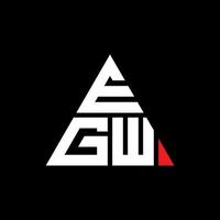 diseño de logotipo de letra triangular egw con forma de triángulo. monograma de diseño de logotipo de triángulo egw. plantilla de logotipo de vector de triángulo egw con color rojo. logotipo triangular egw logotipo simple, elegante y lujoso.