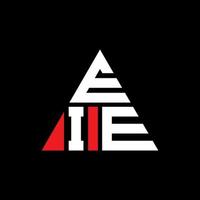 eie diseño de logotipo de letra triangular con forma de triángulo. monograma de diseño del logotipo del triángulo eie. plantilla de logotipo de vector de triángulo eie con color rojo. eie logo triangular logo simple, elegante y lujoso.