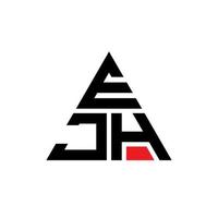 diseño de logotipo de letra triangular ejh con forma de triángulo. monograma de diseño del logotipo del triángulo ejh. plantilla de logotipo de vector de triángulo ejh con color rojo. logotipo triangular ejh logotipo simple, elegante y lujoso.