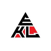 Diseño de logotipo de letra triangular ekl con forma de triángulo. monograma de diseño del logotipo del triángulo ekl. Plantilla de logotipo de vector de triángulo ekl con color rojo. logotipo triangular ekl logotipo simple, elegante y lujoso.