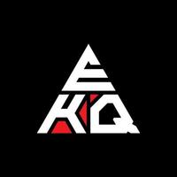 diseño de logotipo de letra triangular ekq con forma de triángulo. monograma de diseño del logotipo del triángulo ekq. plantilla de logotipo de vector de triángulo ekq con color rojo. logotipo triangular ekq logotipo simple, elegante y lujoso.