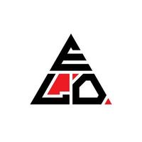 diseño de logotipo de letra triangular elo con forma de triángulo. monograma de diseño de logotipo de triángulo elo. plantilla de logotipo vectorial de triángulo elo con color rojo. logotipo triangular elo logotipo simple, elegante y lujoso. vector