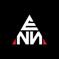 diseño de logotipo de letra triangular enn con forma de triángulo. monograma de diseño de logotipo de triángulo enn. plantilla de logotipo de vector de triángulo enn con color rojo. logotipo triangular enn logotipo simple, elegante y lujoso.