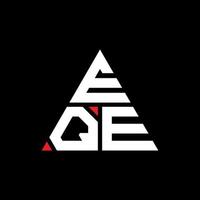 EQE triangle letter logo design with triangle shape. EQE triangle logo design monogram. EQE triangle vector logo template with red color. EQE triangular logo Simple, Elegant, and Luxurious Logo.