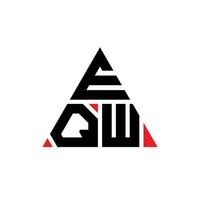 EQW triangle letter logo design with triangle shape. EQW triangle logo design monogram. EQW triangle vector logo template with red color. EQW triangular logo Simple, Elegant, and Luxurious Logo.