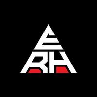 diseño de logotipo de letra de triángulo erh con forma de triángulo. monograma de diseño del logotipo del triángulo erh. plantilla de logotipo de vector de triángulo erh con color rojo. logotipo triangular erh logotipo simple, elegante y lujoso.