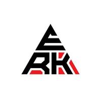 diseño de logotipo de letra de triángulo erk con forma de triángulo. monograma de diseño de logotipo de triángulo erk. plantilla de logotipo de vector de triángulo erk con color rojo. logo triangular erk logo simple, elegante y lujoso.