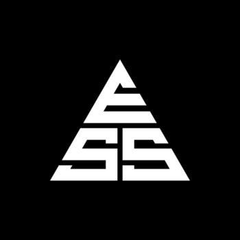 ESS triangle letter logo design with triangle shape. ESS triangle logo design monogram. ESS triangle vector logo template with red color. ESS triangular logo Simple, Elegant, and Luxurious Logo.