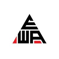 Diseño de logotipo de letra triangular ewa con forma de triángulo. monograma de diseño del logotipo del triángulo ewa. plantilla de logotipo de vector de triángulo ewa con color rojo. logotipo triangular ewa logotipo simple, elegante y lujoso.