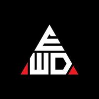 diseño de logotipo de letra triangular ewd con forma de triángulo. monograma de diseño de logotipo de triángulo ewd. plantilla de logotipo de vector de triángulo ewd con color rojo. logotipo triangular ewd logotipo simple, elegante y lujoso.