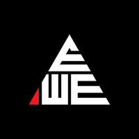 diseño de logotipo de letra de triángulo ewe con forma de triángulo. monograma de diseño de logotipo de triángulo ewe. plantilla de logotipo de vector de triángulo ewe con color rojo. logotipo triangular ewe logotipo simple, elegante y lujoso.