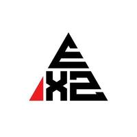 diseño de logotipo de letra de triángulo exz con forma de triángulo. monograma de diseño del logotipo del triángulo exz. plantilla de logotipo de vector de triángulo exz con color rojo. logotipo triangular exz logotipo simple, elegante y lujoso.