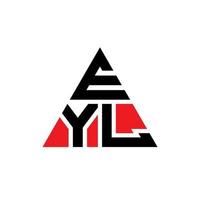 diseño de logotipo de letra de triángulo eyl con forma de triángulo. monograma de diseño del logotipo del triángulo eyl. plantilla de logotipo de vector de triángulo eyl con color rojo. logotipo triangular de eyl logotipo simple, elegante y lujoso.