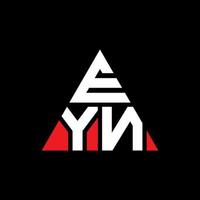 diseño del logotipo de la letra del triángulo eyn con forma de triángulo. monograma de diseño del logotipo del triángulo eyn. plantilla de logotipo de vector de triángulo eyn con color rojo. logotipo triangular de eyn logotipo simple, elegante y lujoso.