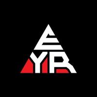 Diseño de logotipo de letra de triángulo eyr con forma de triángulo. monograma de diseño del logotipo del triángulo eyr. plantilla de logotipo de vector de triángulo eyr con color rojo. logotipo triangular eyr logotipo simple, elegante y lujoso.