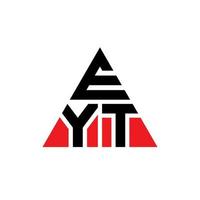 Diseño de logotipo de letra de triángulo eyt con forma de triángulo. monograma de diseño de logotipo de triángulo eyt. plantilla de logotipo de vector de triángulo eyt con color rojo. logotipo triangular eyt logotipo simple, elegante y lujoso.