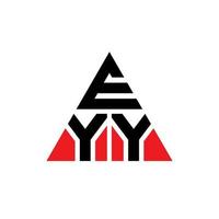 Diseño de logotipo de letra de triángulo eyy con forma de triángulo. monograma de diseño de logotipo de triángulo eyy. Plantilla de logotipo de vector de triángulo eyy con color rojo. logotipo triangular eyy logotipo simple, elegante y lujoso.