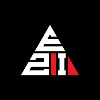 EZI triangle letter logo design with triangle shape. EZI triangle logo design monogram. EZI triangle vector logo template with red color. EZI triangular logo Simple, Elegant, and Luxurious Logo.
