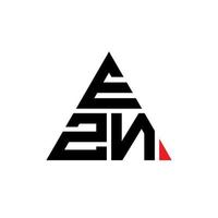 EZN triangle letter logo design with triangle shape. EZN triangle logo design monogram. EZN triangle vector logo template with red color. EZN triangular logo Simple, Elegant, and Luxurious Logo.