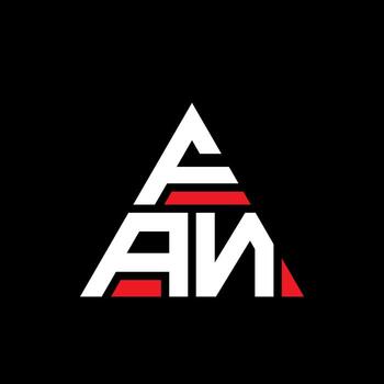 FAN triangle letter logo design with triangle shape. FAN triangle logo design monogram. FAN triangle vector logo template with red color. FAN triangular logo Simple, Elegant, and Luxurious Logo.