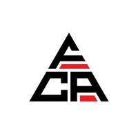 diseño de logotipo de letra triangular fca con forma de triángulo. monograma de diseño del logotipo del triángulo fca. plantilla de logotipo de vector de triángulo fca con color rojo. logotipo triangular fca logotipo simple, elegante y lujoso.