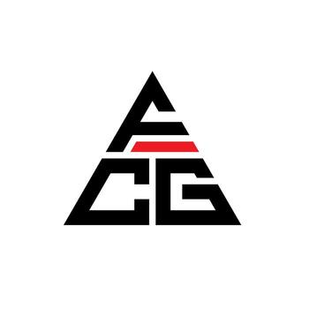 FCG triangle letter logo design with triangle shape. FCG triangle logo design monogram. FCG triangle vector logo template with red color. FCG triangular logo Simple, Elegant, and Luxurious Logo.
