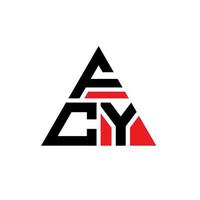 FCY triangle letter logo design with triangle shape. FCY triangle logo design monogram. FCY triangle vector logo template with red color. FCY triangular logo Simple, Elegant, and Luxurious Logo.