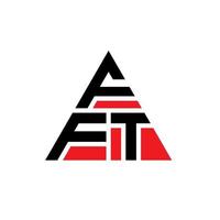 diseño de logotipo de letra triangular fft con forma de triángulo. monograma de diseño de logotipo de triángulo fft. plantilla de logotipo de vector de triángulo fft con color rojo. logotipo triangular fft logotipo simple, elegante y lujoso.