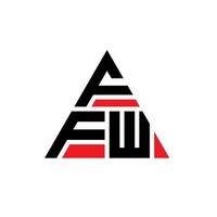 Diseño de logotipo de letra triangular ffw con forma de triángulo. Monograma de diseño de logotipo de triángulo ffw. plantilla de logotipo de vector de triángulo ffw con color rojo. logotipo triangular ffw logotipo simple, elegante y lujoso.