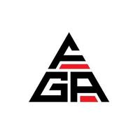 diseño de logotipo de letra triangular fga con forma de triángulo. monograma de diseño del logotipo del triángulo fga. plantilla de logotipo de vector de triángulo fga con color rojo. logotipo triangular fga logotipo simple, elegante y lujoso.