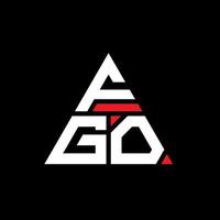 Diseño de logotipo de letra de triángulo fgo con forma de triángulo. monograma de diseño de logotipo de triángulo fgo. plantilla de logotipo de vector de triángulo fgo con color rojo. logotipo triangular fgo logotipo simple, elegante y lujoso.