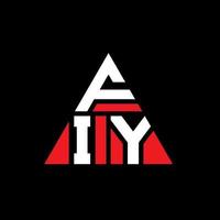 diseño de logotipo de letra de triángulo fiy con forma de triángulo. monograma de diseño de logotipo de triángulo fiy. plantilla de logotipo de vector de triángulo fiy con color rojo. logo triangular fiy logo simple, elegante y lujoso.