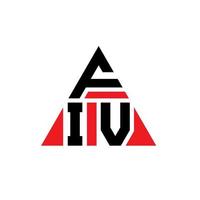 fiv diseño de logotipo de letra triangular con forma de triángulo. monograma de diseño de logotipo de triángulo fiv. plantilla de logotipo de vector de triángulo fiv con color rojo. logo triangular fiv logo simple, elegante y lujoso.