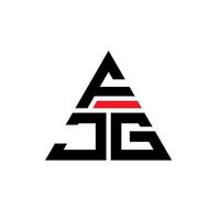 Diseño de logotipo de letra triangular fjg con forma de triángulo. monograma de diseño del logotipo del triángulo fjg. plantilla de logotipo de vector de triángulo fjg con color rojo. logotipo triangular fjg logotipo simple, elegante y lujoso.