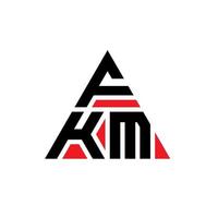 Diseño de logotipo de letra triangular fkm con forma de triángulo. monograma de diseño del logotipo del triángulo fkm. plantilla de logotipo de vector de triángulo fkm con color rojo. logotipo triangular fkm logotipo simple, elegante y lujoso.