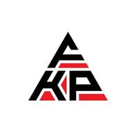 diseño de logotipo de letra de triángulo fkp con forma de triángulo. monograma de diseño del logotipo del triángulo fkp. plantilla de logotipo de vector de triángulo fkp con color rojo. logotipo triangular fkp logotipo simple, elegante y lujoso.
