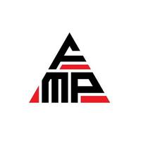 diseño de logotipo de letra triangular fmp con forma de triángulo. Monograma de diseño del logotipo del triángulo fmp. plantilla de logotipo de vector de triángulo fmp con color rojo. logotipo triangular fmp logotipo simple, elegante y lujoso.