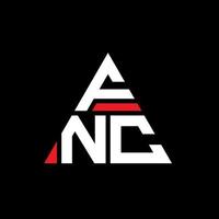 diseño de logotipo de letra triangular fnc con forma de triángulo. monograma de diseño del logotipo del triángulo fnc. plantilla de logotipo de vector de triángulo fnc con color rojo. logotipo triangular fnc logotipo simple, elegante y lujoso.