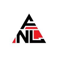 diseño de logotipo de letra triangular fnl con forma de triángulo. monograma de diseño del logotipo del triángulo fnl. plantilla de logotipo de vector de triángulo fnl con color rojo. logotipo triangular fnl logotipo simple, elegante y lujoso.