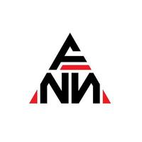 diseño de logotipo de letra de triángulo fnn con forma de triángulo. monograma de diseño del logotipo del triángulo fnn. plantilla de logotipo de vector de triángulo fnn con color rojo. logotipo triangular fnn logotipo simple, elegante y lujoso.