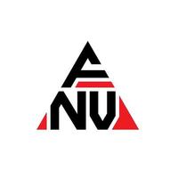 diseño de logotipo de letra triangular fnv con forma de triángulo. Monograma de diseño del logotipo del triángulo fnv. plantilla de logotipo de vector de triángulo fnv con color rojo. logotipo triangular fnv logotipo simple, elegante y lujoso.