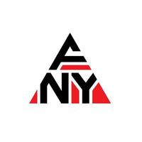 diseño de logotipo de letra de triángulo fny con forma de triángulo. monograma de diseño de logotipo de triángulo fny. Plantilla de logotipo de vector de triángulo fny con color rojo. logotipo triangular fny logotipo simple, elegante y lujoso.