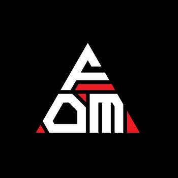 FOM triangle letter logo design with triangle shape. FOM triangle logo design monogram. FOM triangle vector logo template with red color. FOM triangular logo Simple, Elegant, and Luxurious Logo.