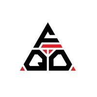 FQO triangle letter logo design with triangle shape. FQO triangle logo design monogram. FQO triangle vector logo template with red color. FQO triangular logo Simple, Elegant, and Luxurious Logo.