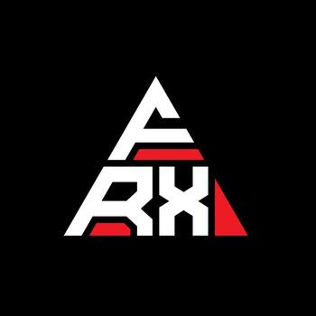 FRX triangle letter logo design with triangle shape. FRX triangle logo design monogram. FRX triangle vector logo template with red color. FRX triangular logo Simple, Elegant, and Luxurious Logo.