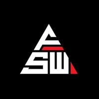 diseño de logotipo de letra de triángulo fsw con forma de triángulo. monograma de diseño de logotipo de triángulo fsw. plantilla de logotipo de vector de triángulo fsw con color rojo. logotipo triangular fsw logotipo simple, elegante y lujoso.