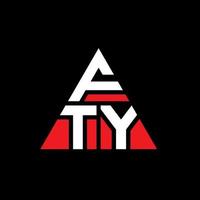 Fty diseño de logotipo de letra triangular con forma de triángulo. monograma de diseño de logotipo de triángulo fty. Plantilla de logotipo de vector de triángulo fty con color rojo. fty logotipo triangular logotipo simple, elegante y lujoso.