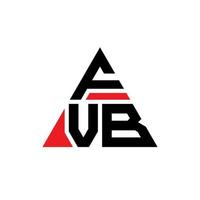 FVB triangle letter logo design with triangle shape. FVB triangle logo design monogram. FVB triangle vector logo template with red color. FVB triangular logo Simple, Elegant, and Luxurious Logo.