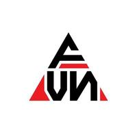 diseño de logotipo de letra de triángulo fvn con forma de triángulo. monograma de diseño del logotipo del triángulo fvn. plantilla de logotipo de vector de triángulo fvn con color rojo. logotipo triangular fvn logotipo simple, elegante y lujoso.